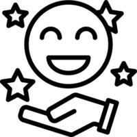 A smiley face with stars around it vector