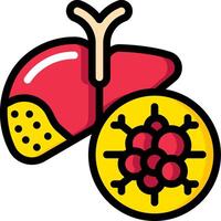 Liver and pancreas icon illustration vector