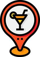 A martini glass with a drink in it vector