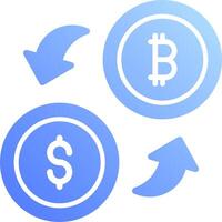 Bitcoin and dollar symbol vector