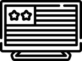 A computer monitor with stars on it vector