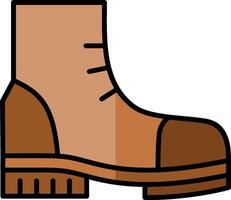 A brown boot with a brown sole vector