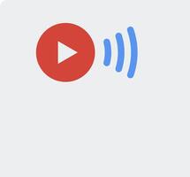 A player icon with a blue circle and a red circle vector