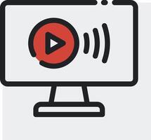 player icon on a computer monitor vector