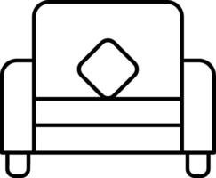 A chair with a diamond shape on it vector