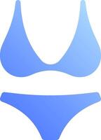 A blue bikini top and bottom on a white background vector