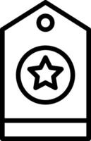 A black and white icon of a star on a house vector