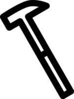 A black and white drawing of a hammer vector