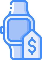 A watch and a dollar sign vector
