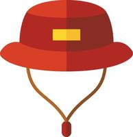 Red hat with yellow ribbon vector