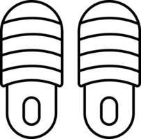 Two black and white shoes with stripes on them vector