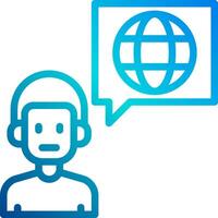 Global communication icon vector