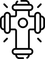 A cross with two dumbs on it vector