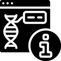 A black and white icon of a dna strand vector