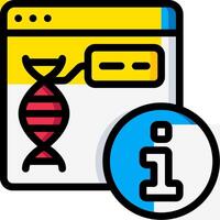 A dna strand and a button with the word i vector