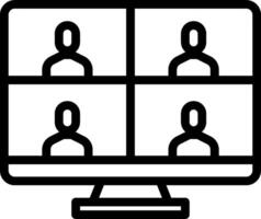 A computer screen with people on it vector