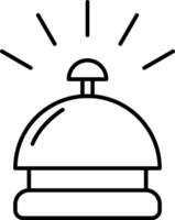 A hotel bell icon on a white background vector