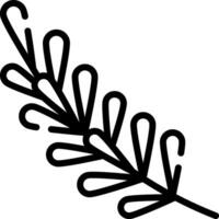 A black and white drawing of a branch vector
