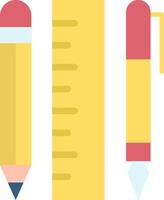 A ruler, pencil and ruler clipart vector