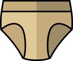 A cartoon underwear with a brown bottom vector