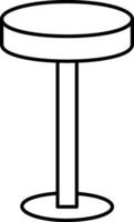 Table with round base illustration vector
