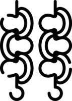Two black and white images of a pair of rings vector