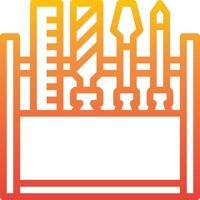 A toolbox with tools and a ruler on it vector