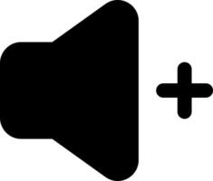 A speaker icon with a plus sign vector