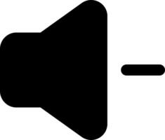 A black and white icon of a speaker vector