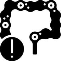 A black and white icon of a toilet with a sign vector
