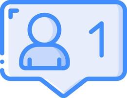 A person is shown in a chat bubble icon vector