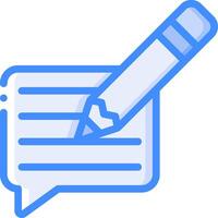 Pencil and speech bubble icon vector