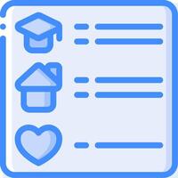 A blue icon with a heart and a house vector