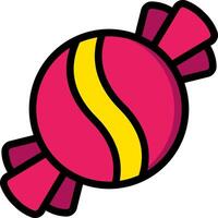 A candy ball with a yellow stripe on it vector