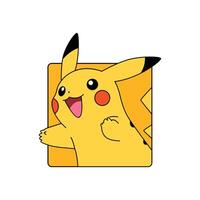Square Yellow Pikacu vector