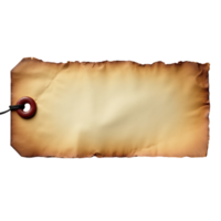 An old parchment scroll with a red button cutouts png