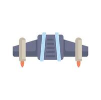 Modern drone delivering parcel with rocket boosters vector