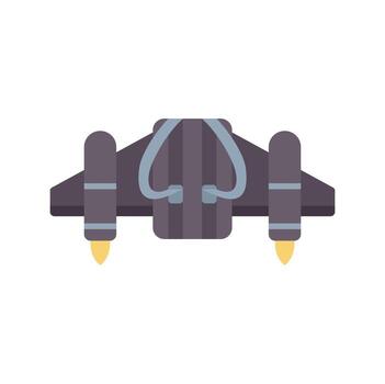 Personal jetpack using modern technology for soaring through sky vector