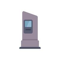Modern street atm machine accepting credit cards for withdrawals vector
