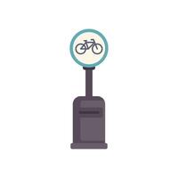 Bicycle parking sign showing designated area for bikes vector