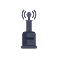 Antenna transmitting radio waves icon illustrating wireless technology vector