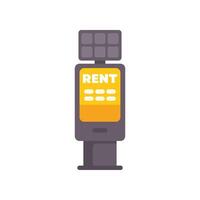 Solar powered digital display showing rent offering using modern technology vector