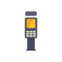 Payment terminal standing on desk showing empty screen vector