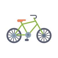Green bicycle for riding and cycling in flat design vector