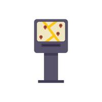 City street gps navigation terminal showing location map vector