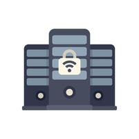 Server room providing secure wifi internet connection vector