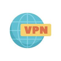 Globe showing vpn banner for virtual private network connection vector
