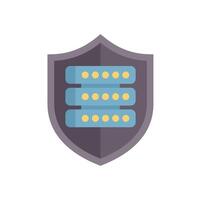 Server shield representing data protection and cybersecurity vector