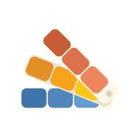 Color palette showing samples of paint for home design vector