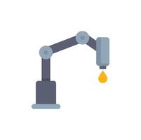 Robotic arm welding performing automated task icon vector